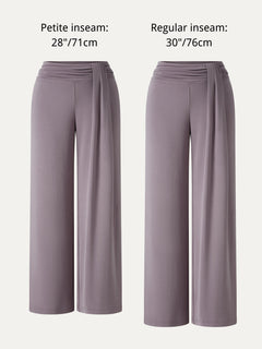 Mid-Rise Relaxed Wide-Leg Lounge Pants