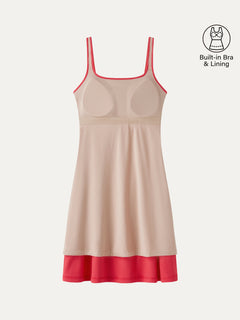 CoolTouch Square Neck Sleeveless Bra Dress