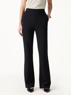 Ponte High-Rise Slim Flared Pants with Pockets