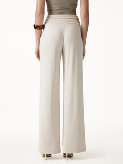 Mid-Rise Relaxed Wide-Leg Lounge Pants
