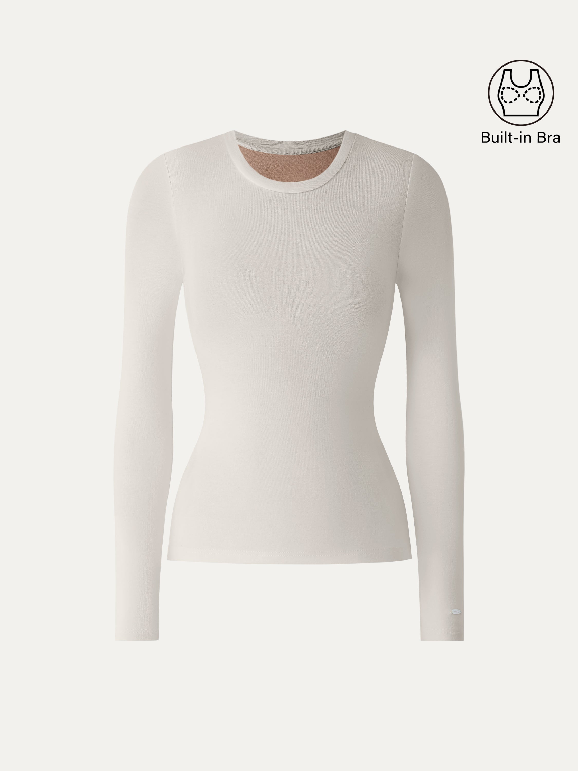 Crewneck Long Sleeve Bra Top