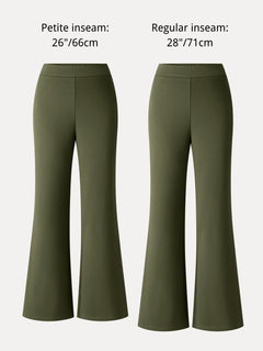 Ponte High-Rise Wide-Leg Pants with Pockets