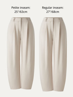 CoolTouch Stretch Ponte High Rise Cropped Barrel Pants