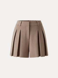 Sandwashed Modal High Rise A-Line Pleated Shorts