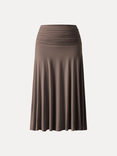 Flowy Side A-line Midi Skirt