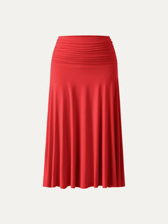 Flowy Side A-line Midi Skirt