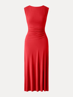 Breezy Cooling Side Ruched Maxi Dress