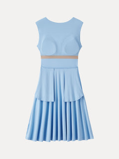 SkinKiss Boatneck Wide Shoulder Bra Dress with Pockets