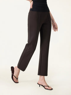 Wrinkle-Resistant High Rise Cropped Flare Leg Travel Pant