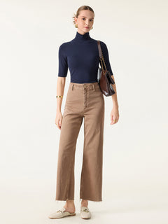 Essential Turtleneck Elbow Length Sleeve Bra Tops
