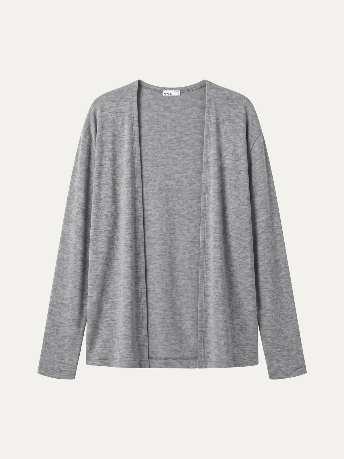 Premium Lyocell-Wool Open-Front Long Sleeve Cardigan