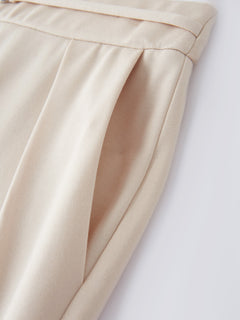 Ponte High-Rise Wide-Leg Pants with Pockets