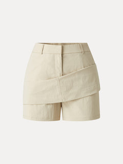 Lightweight Water-Repellent High-Rise Fly-Front Skort