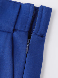 Ponte Mid-Rise  Wide-Leg Tuck Pants with Pockets