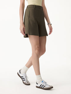 Air Cotton Mid-Rise Travel Shorts with Pockets