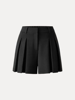 Sandwashed Modal High Rise A-Line Pleated Shorts
