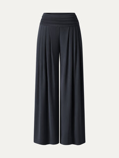 Sandwashed Super Flowy Tucked Palazzo Pant with Pockets