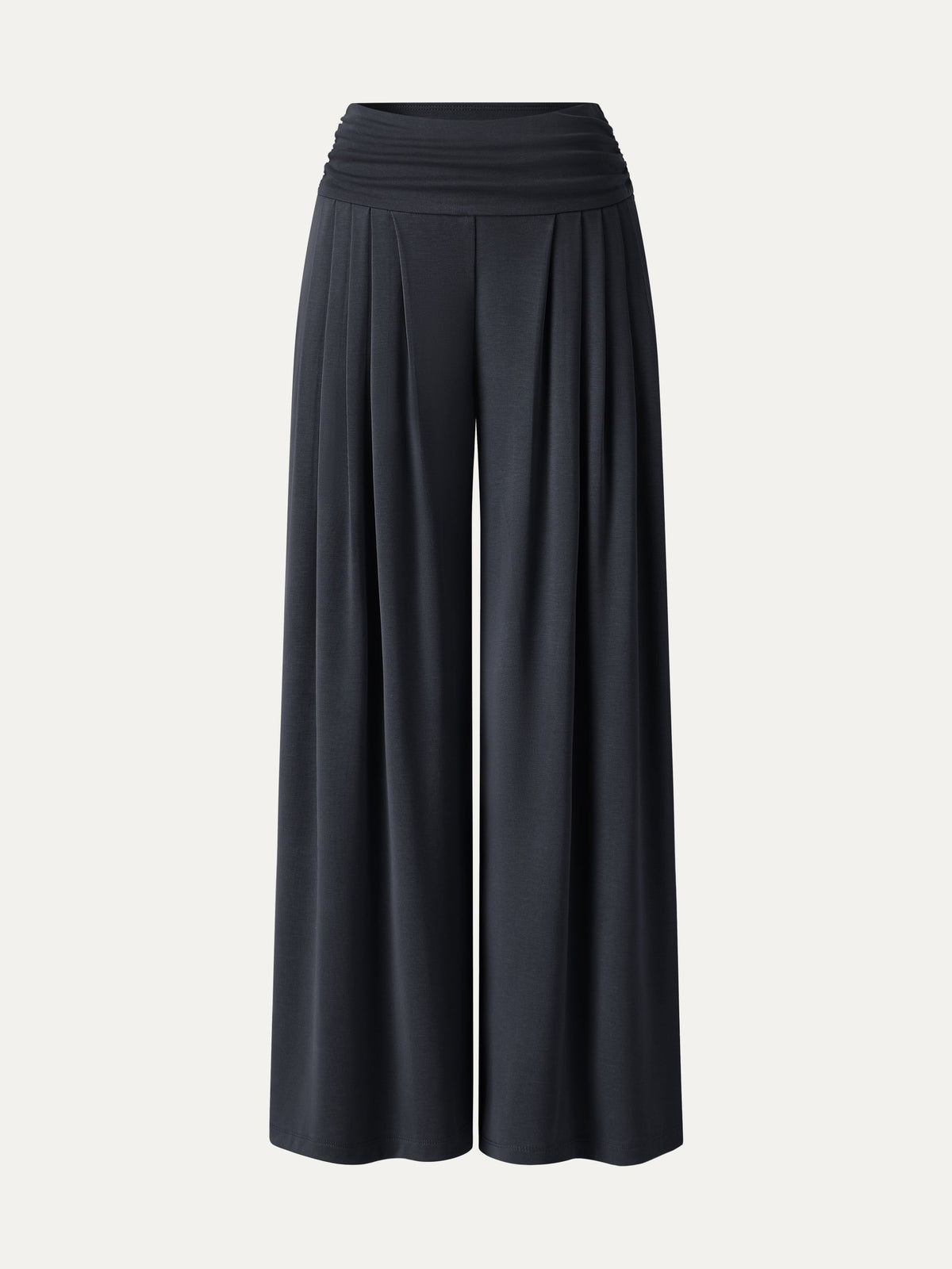 Sandwashed Super Flowy Tucked Palazzo Pant with Pockets
