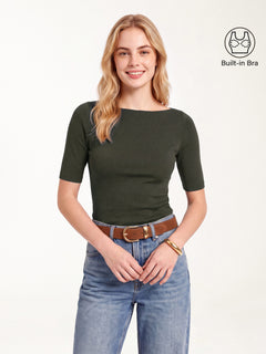 Eco-Mousse® Elbow Sleeve Bra Top
