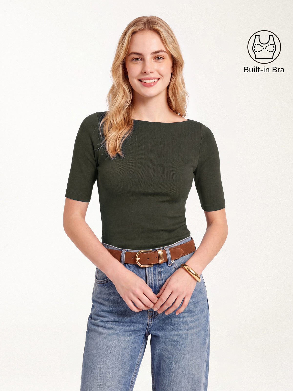 Eco-Mousse® Elbow Sleeve Bra Top