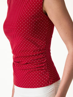 2Pcs Set Polka Dot Boatneck Bra Top & A-Line  Skirt Limited Edition