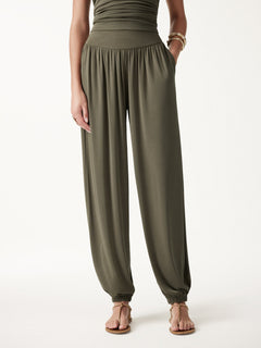 Sandwashed Modal Ultra-Soft High Rise Balloon Pants with Pockets