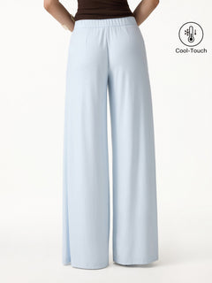 Ponte Mid Rise Wide Leg Pants with Pockets