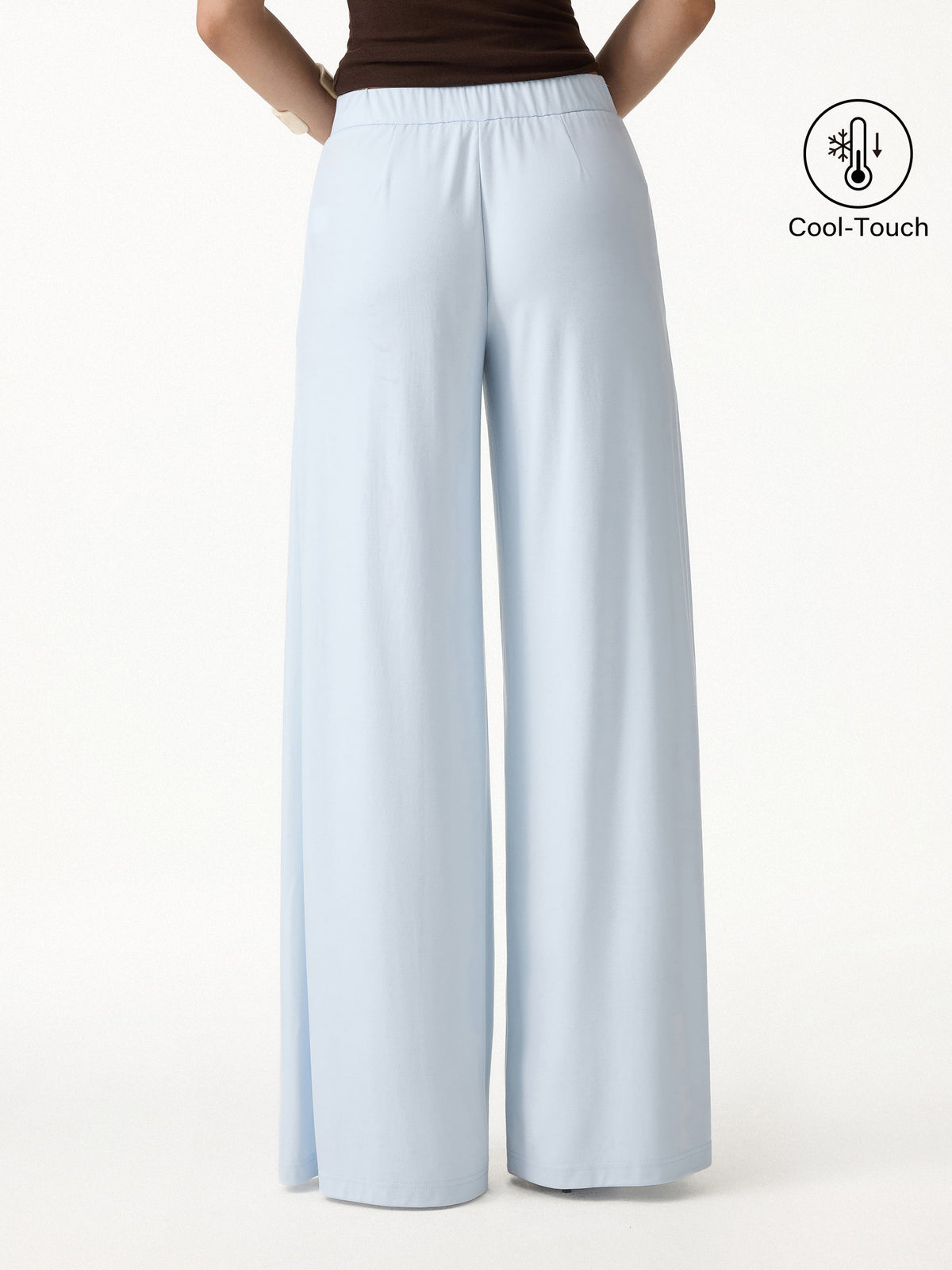 Ponte Mid Rise Wide Leg Pants with Pockets
