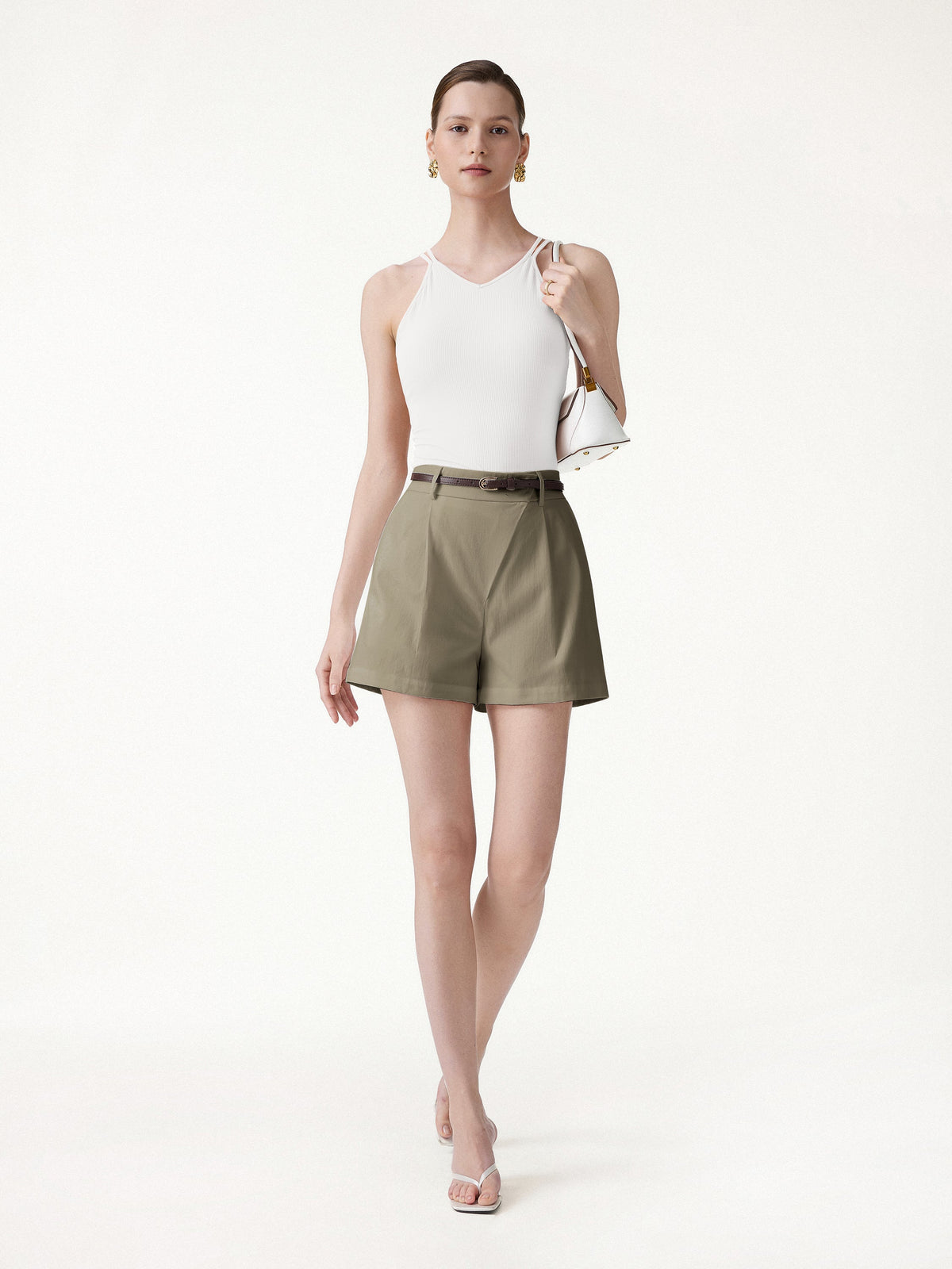 Not-See-Thru Linen-Like A-Line Shorts