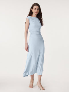 Breezy Cooling Side Ruched Maxi Dress