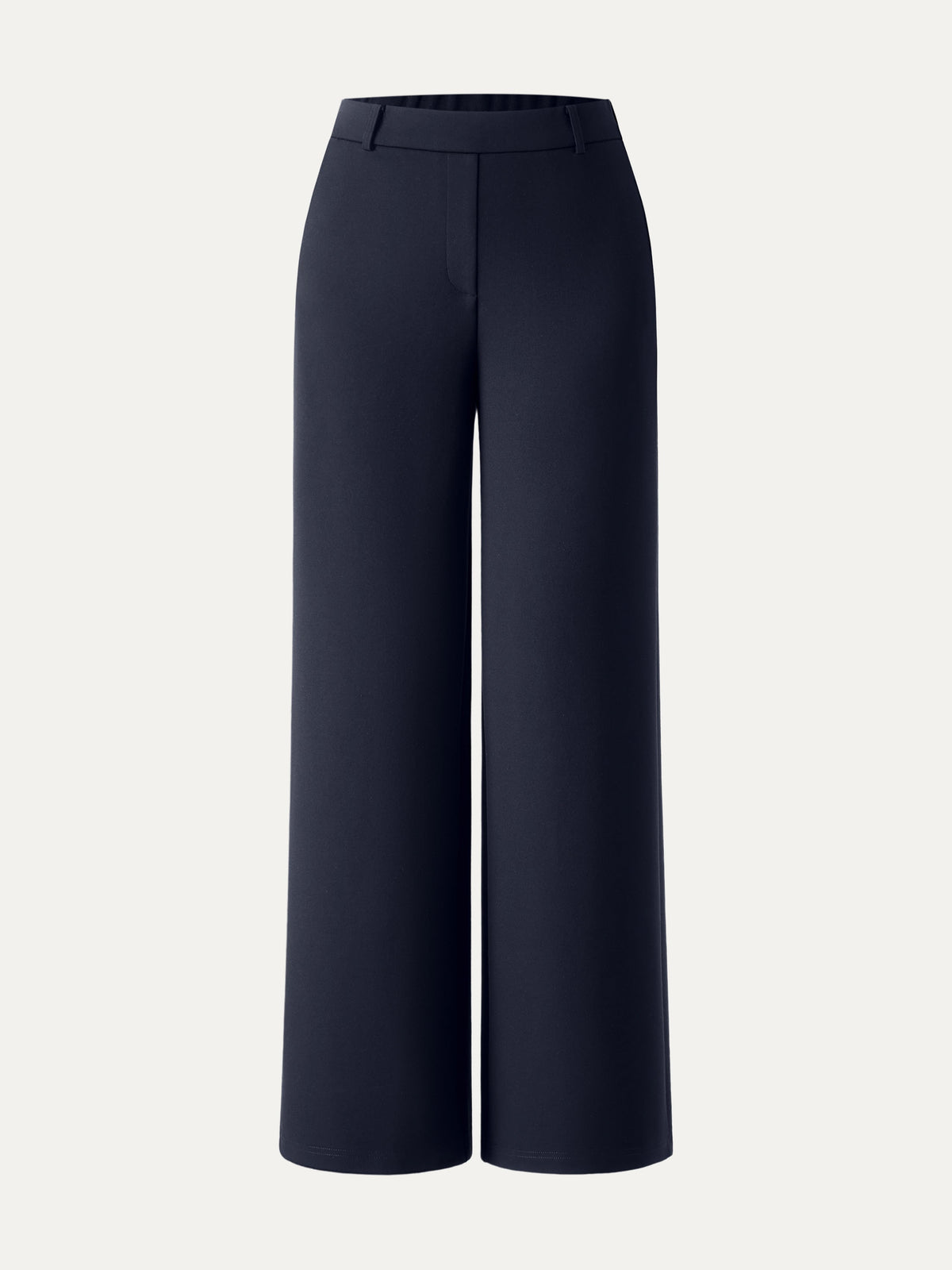 Ponte Mid-Rise Wide-Leg Pants with Pockets