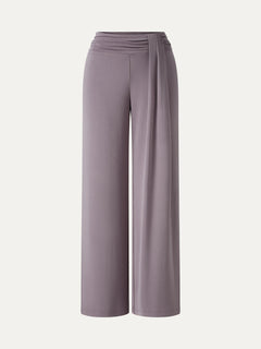 Mid-Rise Relaxed Wide-Leg Lounge Pants