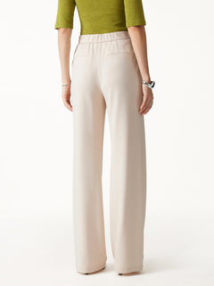 Ponte High-Rise Wide-Leg Pants with Pockets