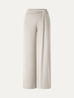 Mid-Rise Relaxed Wide-Leg Lounge Pants