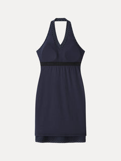 Soft Stretch Cotton Halter Neck Polka Dot Mini Bra Dress Limited Edition