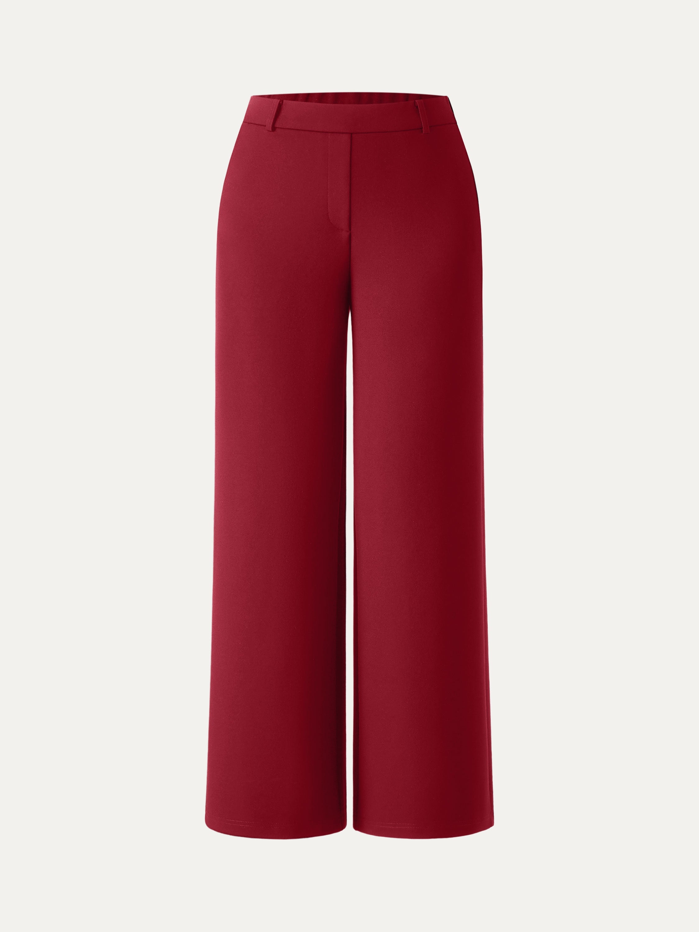 Ponte Mid-Rise Wide-Leg Pants with Pockets