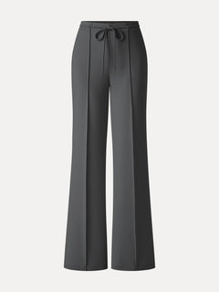Lyocell Spacer Knit High-Rise Flare Pants with Pockets