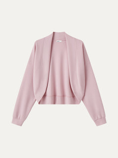 Lyocell Spacer Knit Long Sleeve Drop-Shoulder Shrug Cardigan