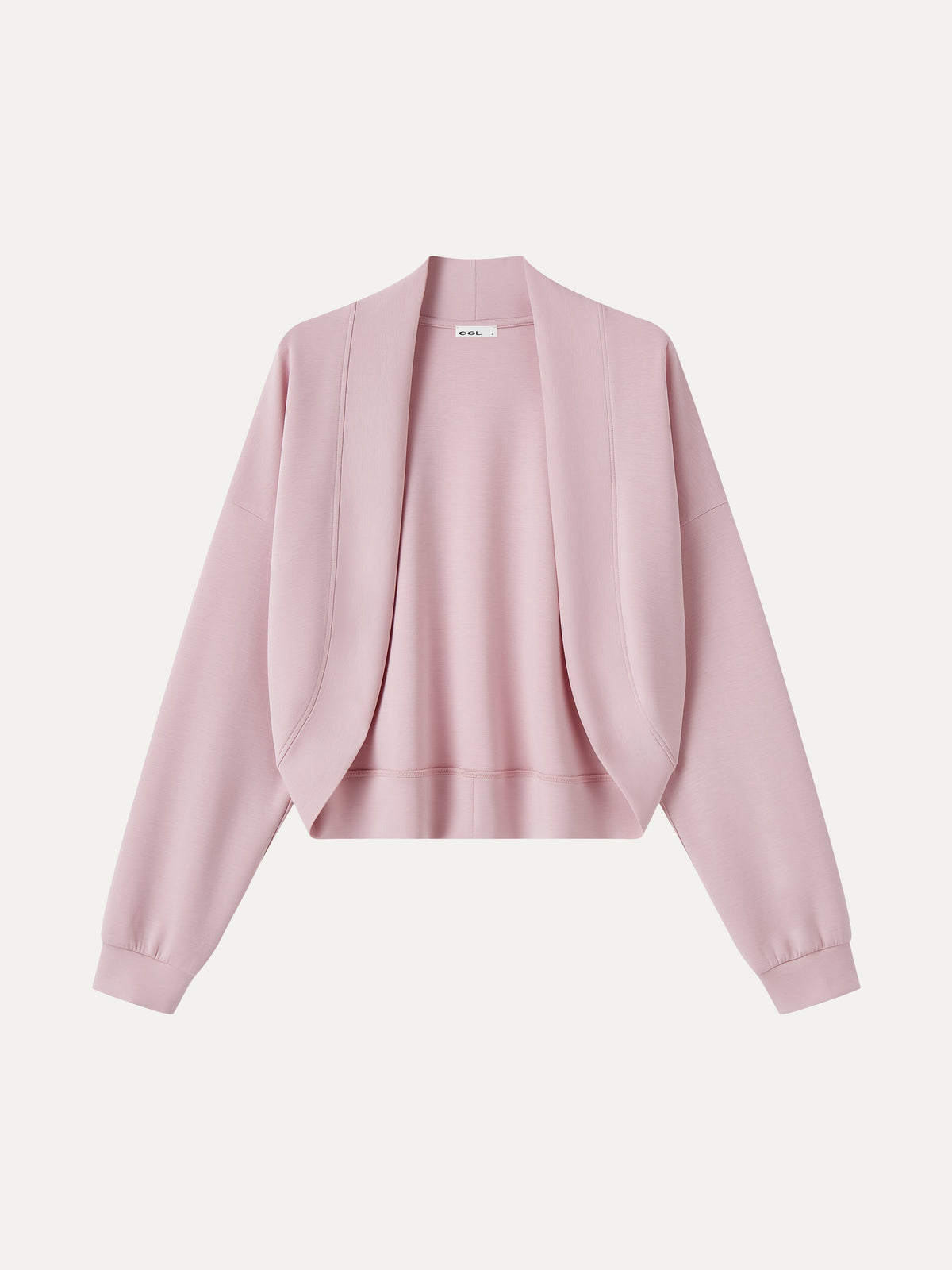 Lyocell Spacer Knit Long Sleeve Drop-Shoulder Shrug Cardigan