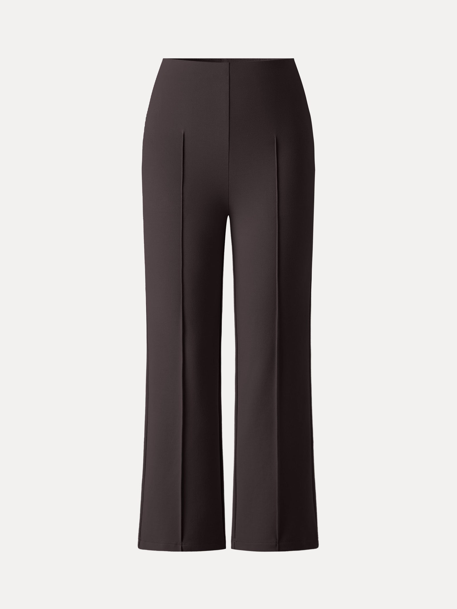 Wrinkle-Resistant High Rise Cropped Flare Leg Travel Pant