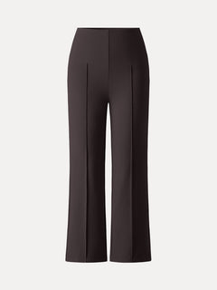 Wrinkle-Resistant High Rise Cropped Flare Leg Travel Pant