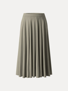 Lyocell Blend Volume Skirt with Pockets