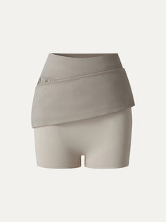 Matte Smooth Gathered A-Line Skort