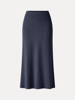 Eco-Mousse® Side-Slit A-Line Midi Skirt
