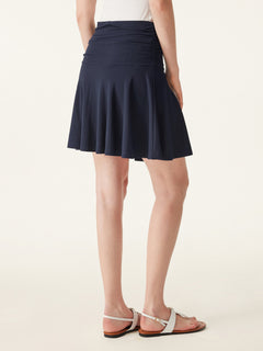 Essential Ruched Mini Circle Skirt with Lined Shorts