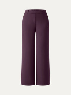Ponte Mid-Rise Wide-Leg Pants with Pockets