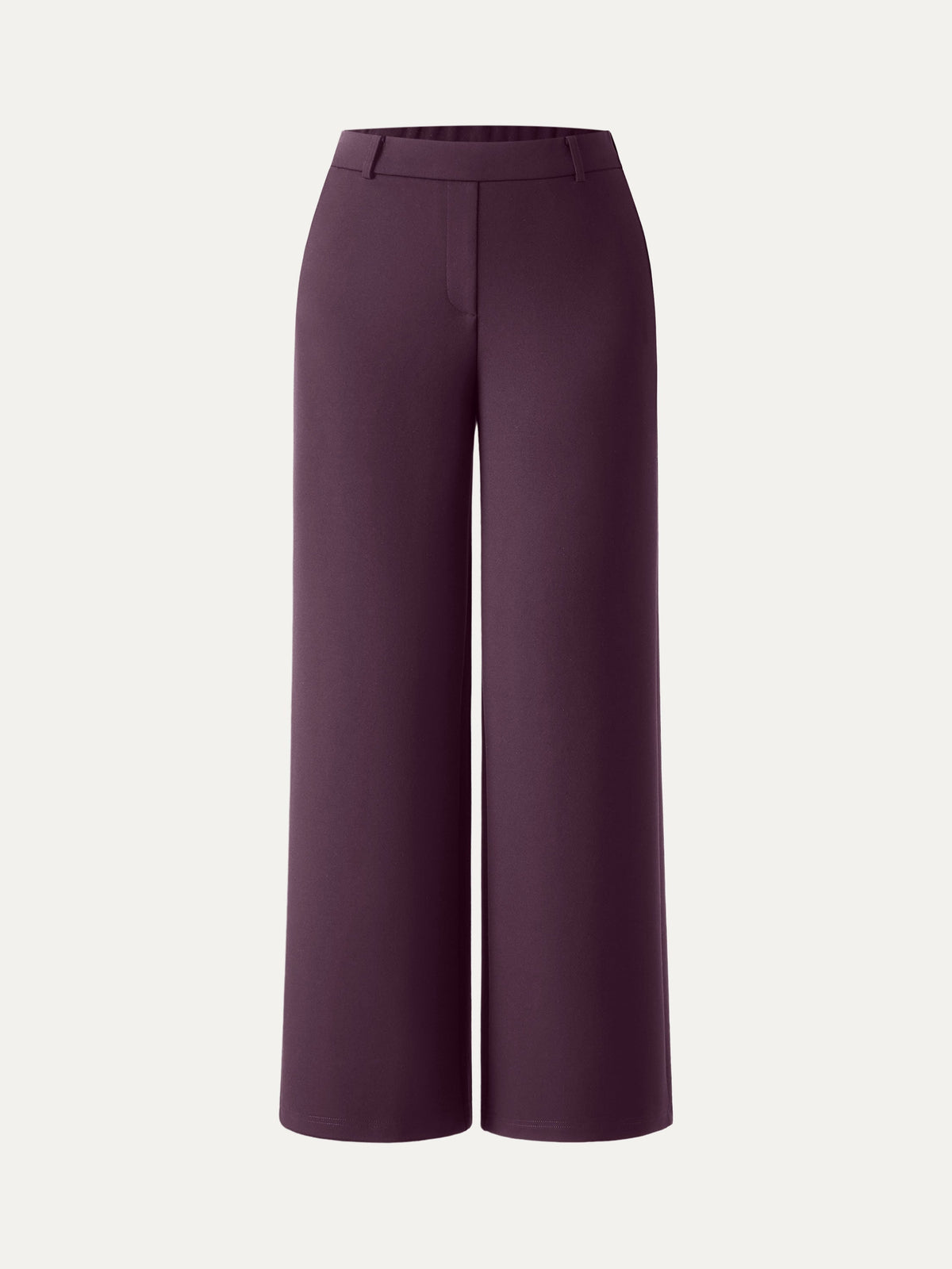 Ponte Mid-Rise Wide-Leg Pants with Pockets