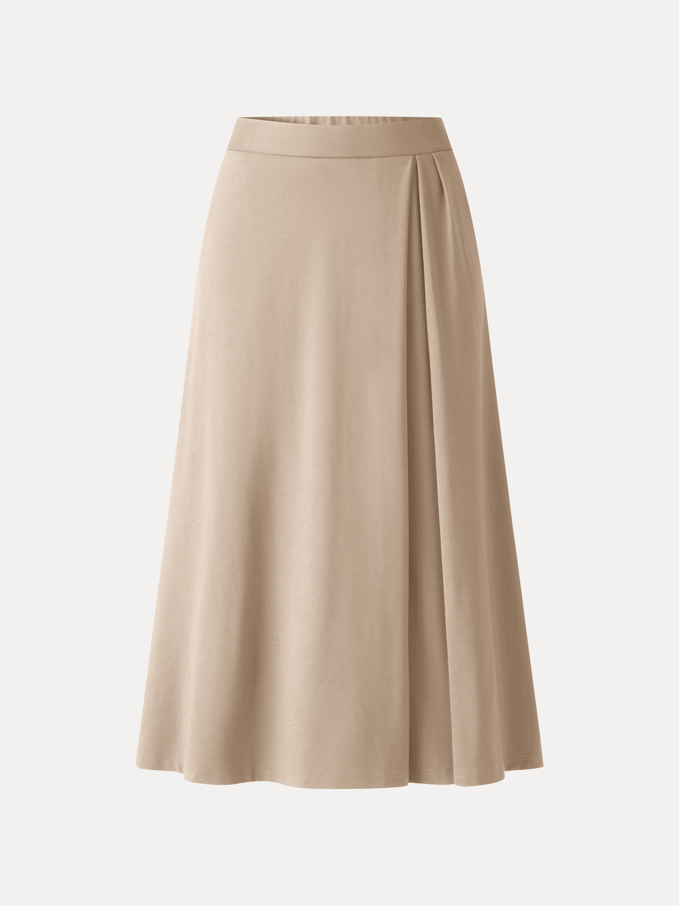 Ponte Mid-Rise Tucked A-Line Midi Skirt with Pockets