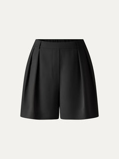 Lyocell-Linen Tailored Shorts with Pockets