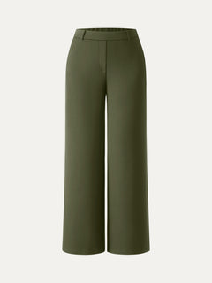 Ponte Mid-Rise Wide-Leg Pants with Pockets